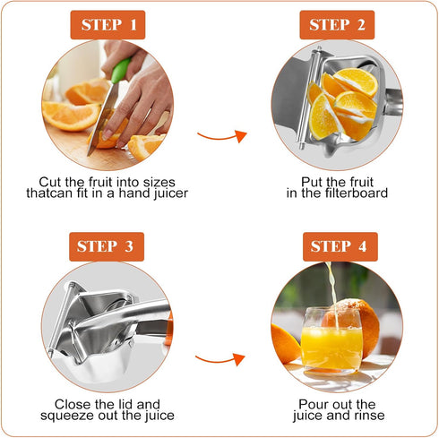 Lemon Juicer Squeezer Stainless Steel Large Manual Citrus Juicer Hand Press Fruit Juice Press Squeezer For Orange Lime...