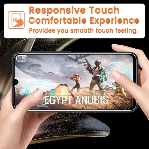 4+4 Pack Samsung Galaxy A15 5G Screen Protector, 4 Pack Tempered Glass Screen Protector with 4 Pack Camera Lens Protector, 9H Hardness Anti-Finger...