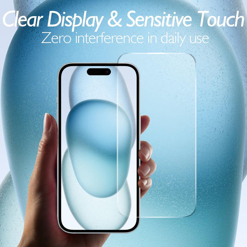 for iPhone 15 Plus Screen Protector Front and Back, iPhone 15 Plus Glass Protector Front & Rear Tempered Glass HD Clarity Compatible with iPhone 1...