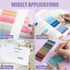 Sticky Tabs 1200 Pieces Book Tabs, Transparent Book Markers, Writable and Repositionable Page Makers, Morandi Index Tabs for Annotating Books, Pag...
