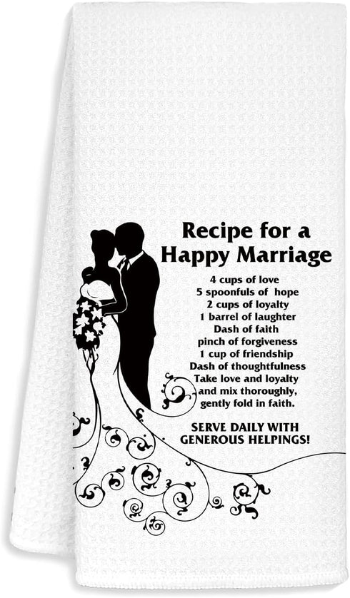 Wedding Gifts for Couples 2024 Bride and Groom, Newlyweds Gifts for Couples, Just Married Gifts, Honeymoon Gifts?Funny Hand Towels for Bathroom Ki...