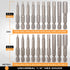 20Pcs SAE/Metric 50mm Bits Set with Head from H5 to H40 1'' 2.3''Long Shank 1/4 Hex Tail S2 Steel Drill Bits Tamper Resistant Bits Suitable for Dr...