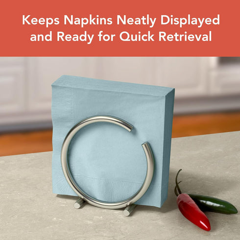 Spectrum Diversified Euro Round Napkin Holder, Satin Nickel, Model Number: 50278...