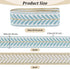 OLYCRAFT 10.9 Yards Jacquard Ribbon Trim 2.4 Inch Leaf Pattern Jacquard Polyester Ribbons Blue Leaf Jacquard Woven Embroidery Trim for DIY Sewing ...