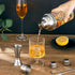 Glass Cocktail Shaker Printed with Recipes,14 oz Martini Shaker with Double Measuring Jigger,18/8 Grade Stainless Steel Mixing Shaker,Leak-Proof L...