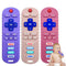 3 Pack Baby Teether Toys - TV Remote Control Shape Silicone Toddler Teething Toys for Babies 6-12 Months (Pink&Khaki&Purple)...