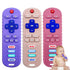 3 Pack Baby Teether Toys - TV Remote Control Shape Silicone Toddler Teething Toys for Babies 6-12 Months (Pink&Khaki&Purple)...