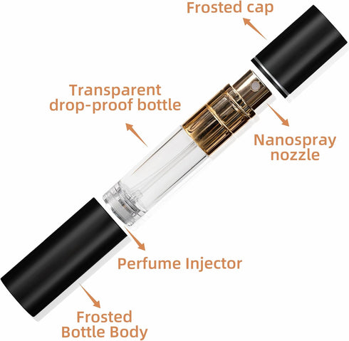 AC00SI Perfume atomiser, Magnetic Lid Refillable Perfume Bottle, Portable and Leak-proof, Bottom Fill, Suitable for Women and Men Travel and Gifts...