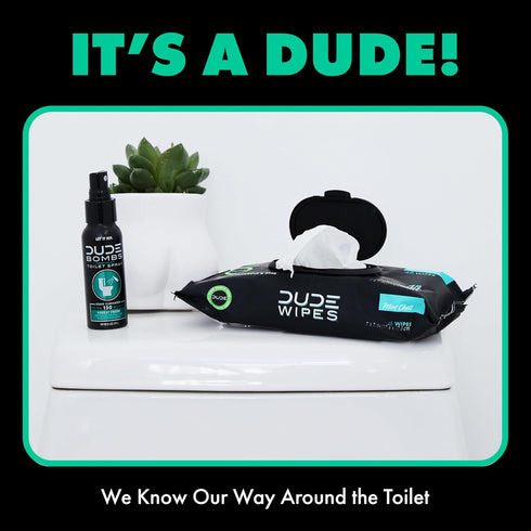 DUDE Bombs - Toilet Spray - 2.5 oz Spray Bottle – Forest Fresh Toilet Spray with Pine and Cedarwood Essential Oils - Stank Eliminator Up to 150 Du...
