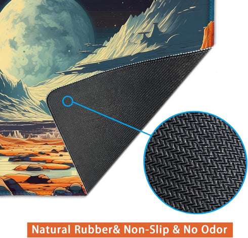 Space Themed Design, Vibrant Color Mouse Pad Travel Mouse Pad for Gaming Cloth Mouse Pad Laptop Mouse Pad, 26x21cm...