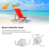 2pcs Sun Umbrella Hook, Beach Umbrella Hanging Hook 4 Prongs Plastic Umbrella Hook Hanging Plastic Beach Umbrella Hanging Hook Umbrella Hanger (Wh...