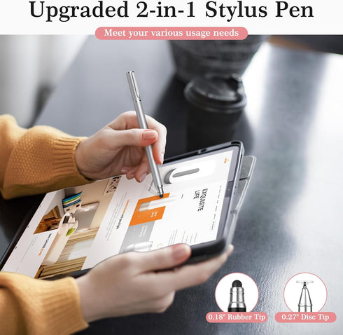 Stylus Pen for Touchscreens, Digiroot 2-in-1 High Sensitivity & Precision Stylus for iPad iPhone Apple iPad Pro Samsung PC Android Tablets Smartph...