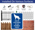 Dogs Contained by Invisible Fence Signs 10" x 7" Beware Of Dog Signs Dog Warning Signs Metal Reflective Rust Free Aluminum UV Protected Waterproof...