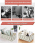 Storage Baskets for Organizing Toys Small Basket White Basket Felt Fabric Basket Bins for Home Office Closet Bathroom Bedroom Playroom Decorative ...