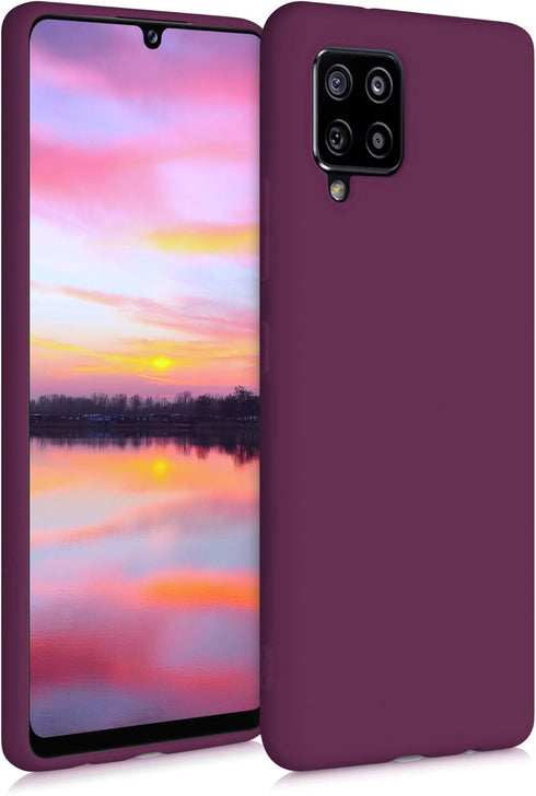 kwmobile Case Compatible with Samsung Galaxy A42 5G Case - Soft Slim Protective TPU Silicone Cover - Bordeaux Violet...