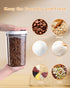 Large Food Storage Containers with Lid Airtight, 1.6QT/1800ML BPA Free Plastic Pantry Kitchen Canister for Flour, Sugar, Cereal, Coffee...