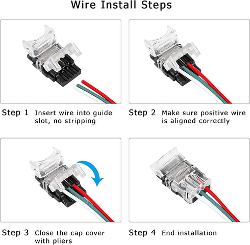 3 Pin Led Strip Connector, SUPERNIGHT 3 Pin Connector for WS2811 WS2812 WS2812B SK6812 LED Strip Lights, 7 Pairs JST SM Male Female Plug LED Conne...
