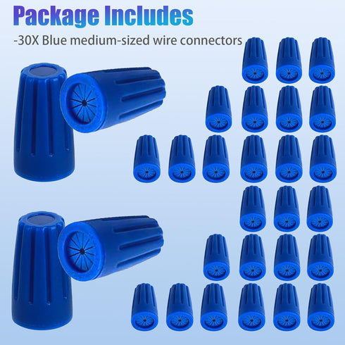 30PCS Waterproof Wire Electrical Connectors 22AWG-12AWG, Outdoor Seal Electrical Twist Nuts Caps Cable Terminal Connector for Landscape Light, Irr...