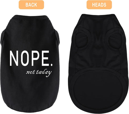 Discover Cozy Cotton Canine Wear: Soft, Lightweight, and Breathable Dog Shirt Vest with Eye-Catching Graphics(NOPE not today), Keeping Your Furry ...