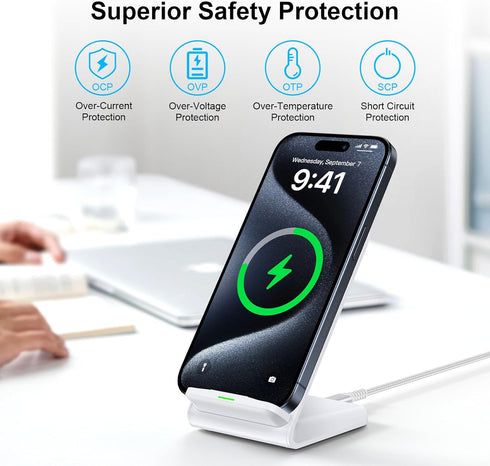 Fast Wireless Charger Samsung Phone Charger Stand Android Charging Stand Charger Station for Samsung Galaxy S24 Ultra S24+ S24 S23 FE S22 S21 S20 ...