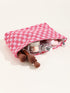 Cosmetic Bag Cute Makeup Bag Y2k Accessories Aesthetic Make Up Bag Y2k Purse Checkered Makeup Bag Cosmetic Bag for Women (Green and white)...