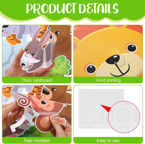 Zonon 41 Pcs Jungle Animals Bulletin Board Decorations Back to School Classroom Wild Animal Cutouts Safari Jungle Animal Cutouts We are Wild About...