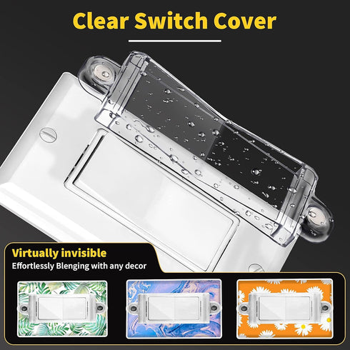 Magnetic Light Switch Guard Cover- PSZEZNZ Light Switch Outlet Covers for Flat Modern Wall Switches-Child Safety Protection(Clear,6 Piece)...