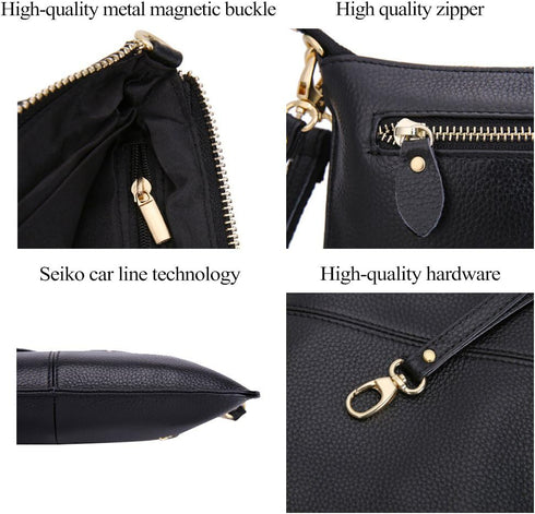 Genuine Leather Clutch Wallet For Women Wristlet Envelop Crossbody Purse Card Shoulder Bag...
