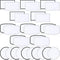 30 Pieces Sublimation Patches Fabric Iron-on Blank Patches 3 Shapes Repair Embroidery Sublimation Blank Hat Embroidery for DIY Crafts, Caps Clothe...