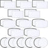 30 Pieces Sublimation Patches Fabric Iron-on Blank Patches 3 Shapes Repair Embroidery Sublimation Blank Hat Embroidery for DIY Crafts, Caps Clothe...