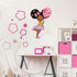 4 Pieces Black Girl Inspirational Quote Wall Decal Motivational Saying African American Sticker Positive Stickers Little Decals for Bedroom Girl P...