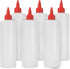 6-pack Plastic Squeeze Bottles for Sauces - 16oz Condiment Squeeze Bottles for Liquids - BPA Free Squirt Bottle with Twist Cap - Ketchup, Syrup, O...
