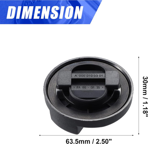 X AUTOHAUX Engine Fuel Tank Cap Gas Oil Filler Plug Cover with Gasket 0000100301 for Mercedes-Benz A-Class 1997-2017 for Mercedes-Benz E-Class C-C...
