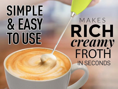 PRO MILK FROTHER WAND - ULTRA HIGH SPEED HANDHELD FROTHER - UPGRADED STAND - Powerful Handheld Mixer with Infinite Uses - Super Instant Electric F...