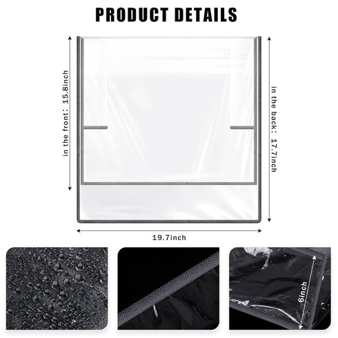 Hoolerry 4 Pcs Salon Chair Cover Clear Chair Covers Salon Equipment Clear Plastic Salon Chair Cover for Most Standard Salon Chairs Office Chairs C...