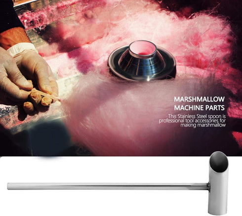 29cm/11.6in Marshmallow Spoon, Sugar Spoon Marshmallow Machine for Cotton Candy Floss Machine Spare Parts Stainless Steel Material...