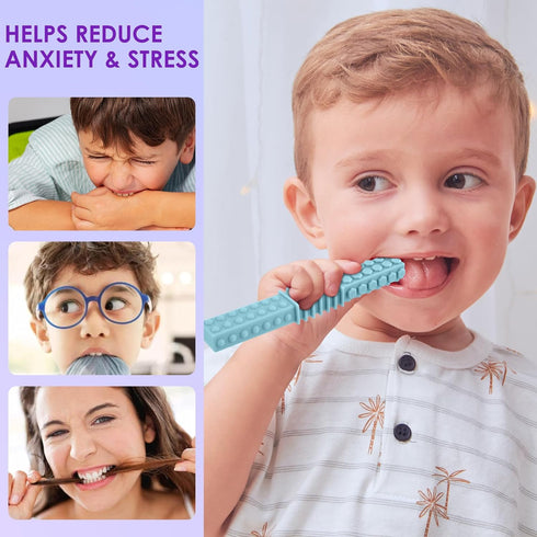 ERKOON 5 Pack Sensory Chew Toys for Autistic Children, Silicone Chewy Tubes Teething Tubes for Autism, ADHD, SPD, Chewies with Special Needs, Oral...