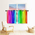 ANHOPE Rainbow Striped Curtains - Girls Colorful Vibrant Vertical Stripes Print Pattern Waterproof Grommet Window Drapes for Bedroom Kitchen Bathr...