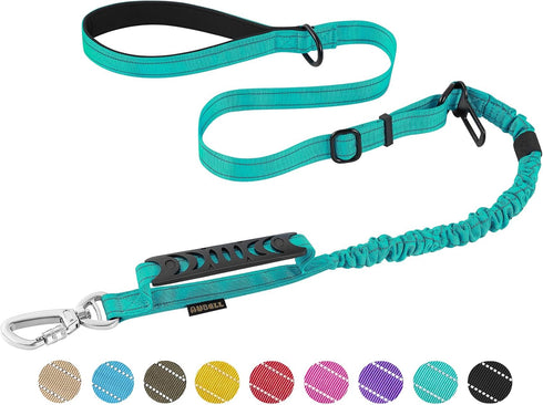 Reflective Dog Leash, Heavy Duty Dog Leash with Car Seat Belt and Padded Handle, Tactical Dog Leashes for Walking, No Pull Dog Leash for Large Med...