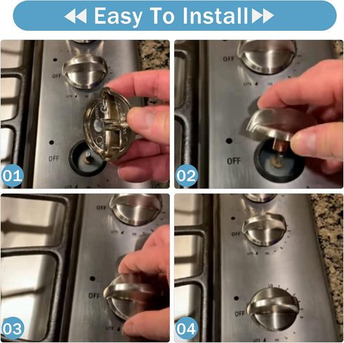 5 Pack WB03T10284 Burner Control Knobs Oven Electric Range Infinite Knobs Stainless Steel Finish Compatible with GE Range/Stove/Oven Replaces 1373043 AP4346312 AH2321076 EAP2321076 PS2321076