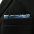 SHLAX&WING Pocket Square for Men Geometric Blue Black Silk Paisley Hanky...