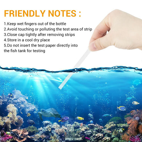 Aquarium Ammonia Test Kit, 50 Counts Ammonia Test Strips Fish Tank Aquarium Test Strips for Aquarium Pond Pool...