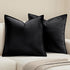 MIULEE Pack of 2 Decorative Velvet Throw Pillow Cover Soft Black Pillow Cover Soild Square Cushion Case for Sofa Bedroom Car 18x 18 Inch 45x 45cm...