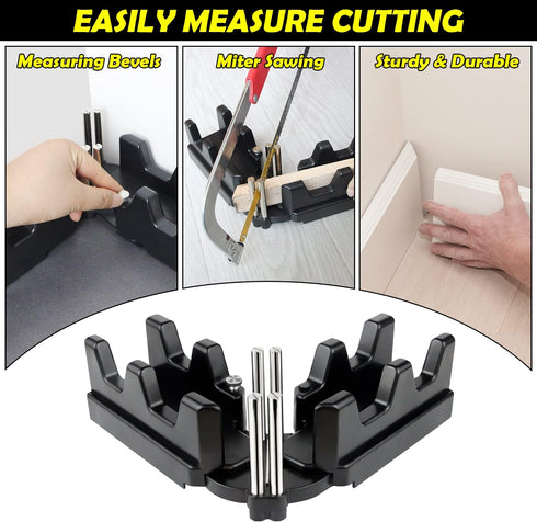 2-in-1 Mitre Measuring Cutting Tool,Miter Saw Protractor and 85-180°Angle Finderfor Home Improvement Carpentry Work...