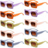 10 Pack Small Rectangle Sunglasses Women Retro Square Glasses Vintage Thick Frame Eyewear Party Glasses Bulk for Women Girls...