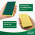 Heavy Duty Scrub Sponges Kitchen 12pcs,Dual Side Cleaning Dish Sponges for Non-Coated Cookware,Pocelain Bakeware and More...