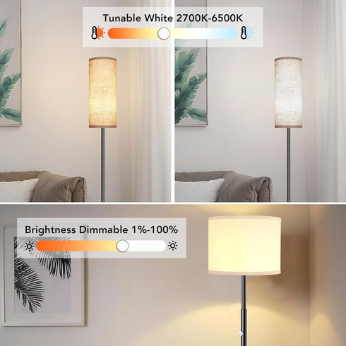 PARTPHONER Matter Smart LED Light Bulb Work with Google Home/Alexa/Apple Home/SmartThings/Siri, A19 E26 800LM Color Changing Light Bulb with Music...