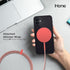 iHome Magnetic Wireless Charger - 10W 6ft Durastrain Nylon Charging Cable with Silicone Wrap, Compatible with MagSafe Cases, for iPhone 12/13, Cor...