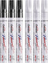 White and Black Paint Pens Paint Markers - 6 Pack Permanent Oil Based Paint Pen, Medium Tip, Quick Dry and Waterproof Marker for Rock, Wood, Metal...