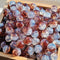 Glass Beads for Jewelry Making, 12 Pcs 8mm 10mm Wine Red Glass Popcorn Crystal Snowflake Ice Cracking Scattered Beads DIY Handmade Jewelry Bracele...